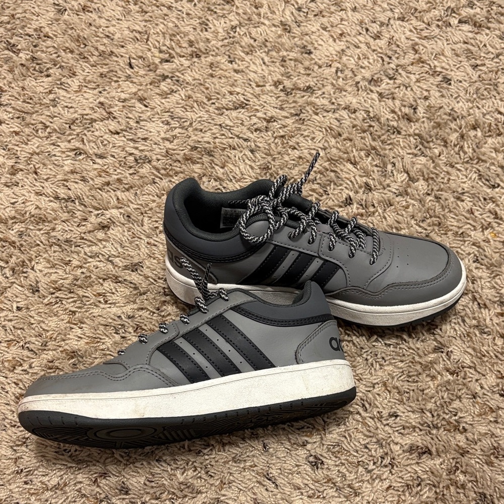 Adidas boy's Charcoal and Black Sneakers